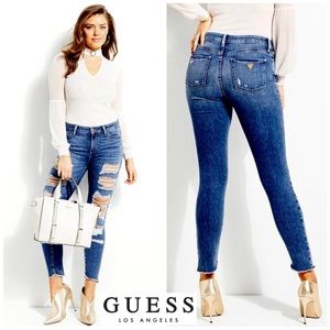 Guess Ripped/Distressed Skinny Ankle Jeans~Size 27